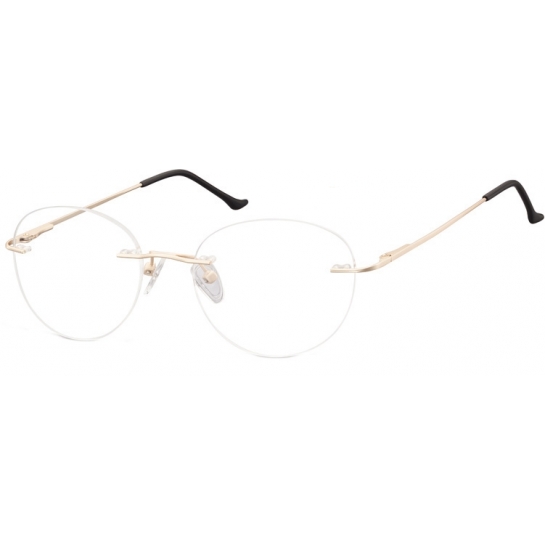 Bezramkowe Okulary oprawki zaokrąglane korekcyjne Sunoptic 985D złote